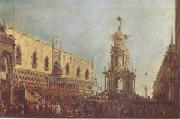 Francesco Guardi The Doge Takes Part in the Festivities in the Piazzetta on Shrove Tuesday (mk05) China oil painting reproduction